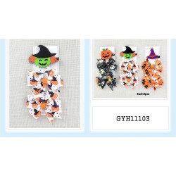 Halloween Bows - pumpkin and witch-themed