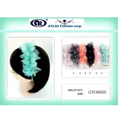 Tulle Flowers with Bling Centers on Headband