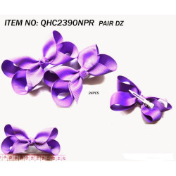 Basic Small True Purple Colored Bows - Sold in Pairs - need to be carded (included)