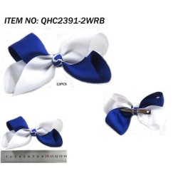 Blue & White Grosgrain Bows