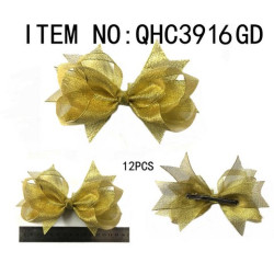 Irridescent 6 inch Gold Bows