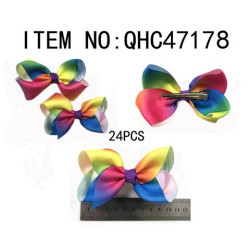 Basic Small Rainbow Grosgrain Bows - Sold in Pairs