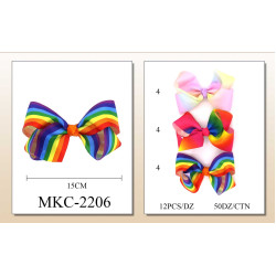 Large Pastel, and bright Rainbow, Stripe bows