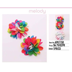Rainbow flower clip