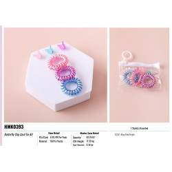 Butterfly Clip and Spiral Hair-Tie set