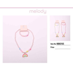 Rainbow Necklace and Bracelet Set