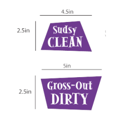 Stickers for Salon Station - Gross Out Dirty and Sudsy Clean