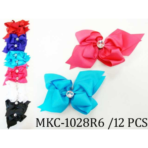 Large Grosgrain Bows with Rhinestone in the Middle - Need to be carded (included)
