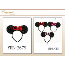 Minnie Mouse Headbands with Reversible Sequin Center Bows