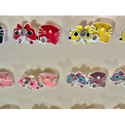 Hello Kitty & Butterfly Assortment of 24 Rings in a Display Box