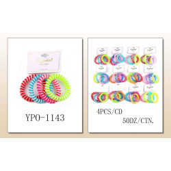 Sprial Ponytail Holders - multicolor + multipack