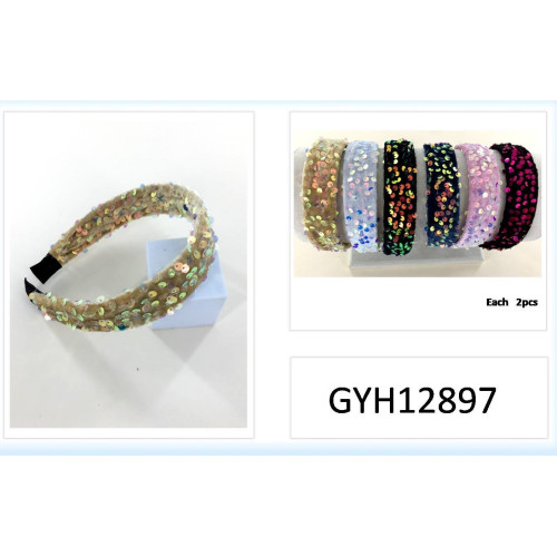 Sequined Sparkly Headbands 1.25" Wide