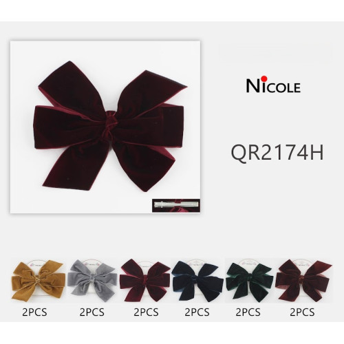 Velvet Hairbows Fall Color Assortment