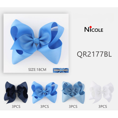 Shades of Blue Very Large Grosgrain Bows