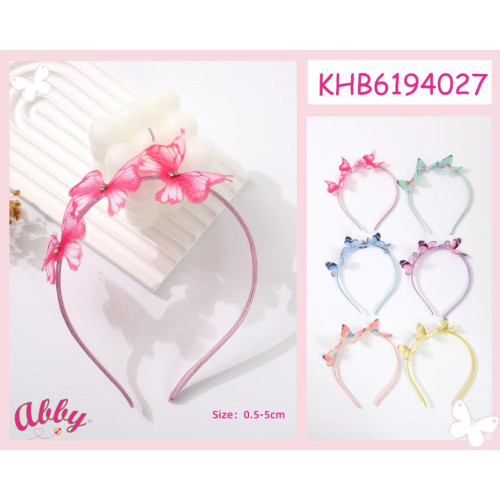 Headband with 3 butterflies