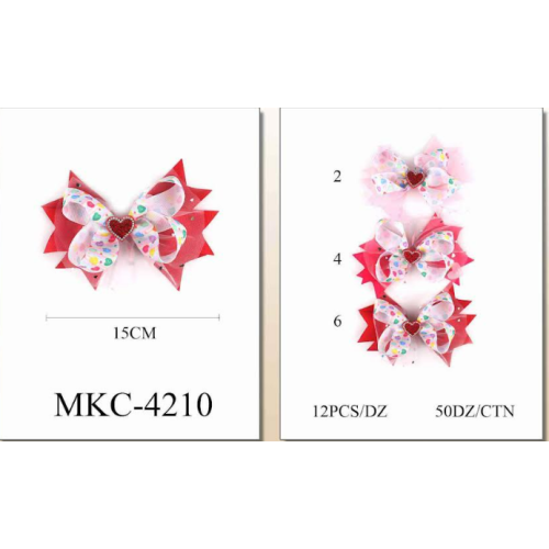 Valentines day Heart pendant  bows