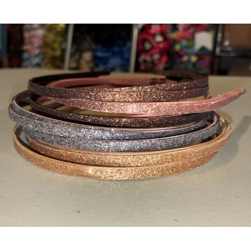 Glittery Assortment of Golds, Silver, and Pink Headbands