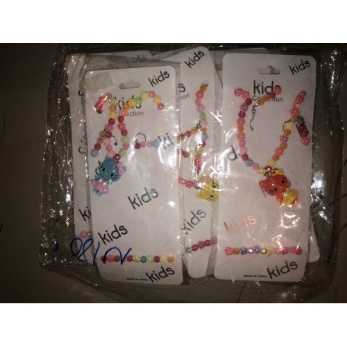 Hello Kitty Beaded Earring and Necklace Set