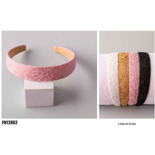 Lightweight Brocadelike Wrapped Headbands - Great Color Assortment