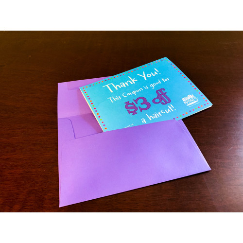 Coupon - Thank You note with $3 off  (includes envelope)