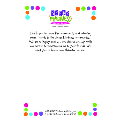 Coupon - Thank You note with $3 off  (includes envelope)