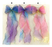 Rainbow Iridescent Wired Hairbows