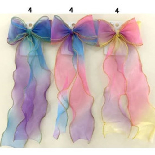 Rainbow Iridescent Wired Hairbows