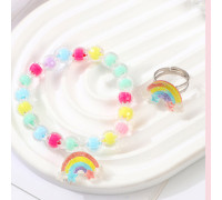 Rainbow Bracelet and Ring Combination