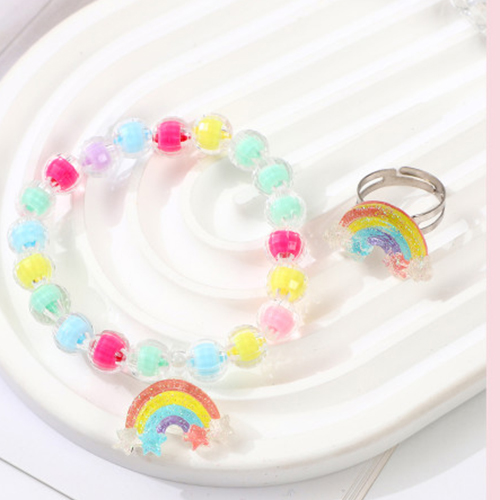 Rainbow Bracelet and Ring Combination